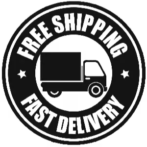free shipping and fast delivery badge